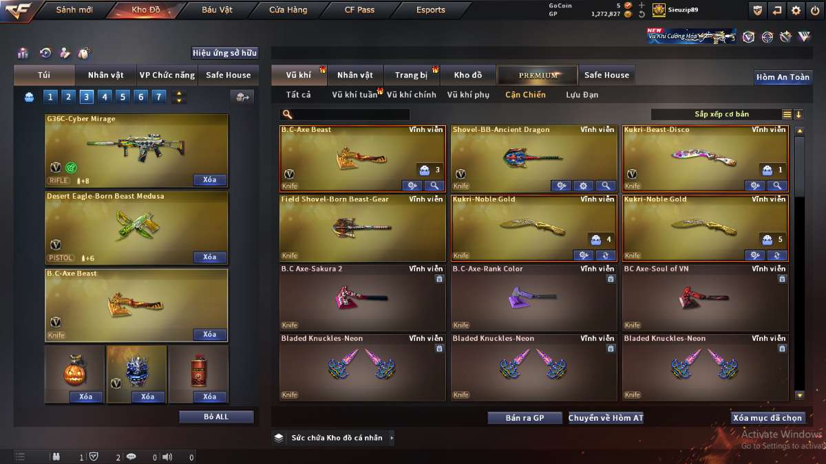 shop acc cf uy tin gia re
